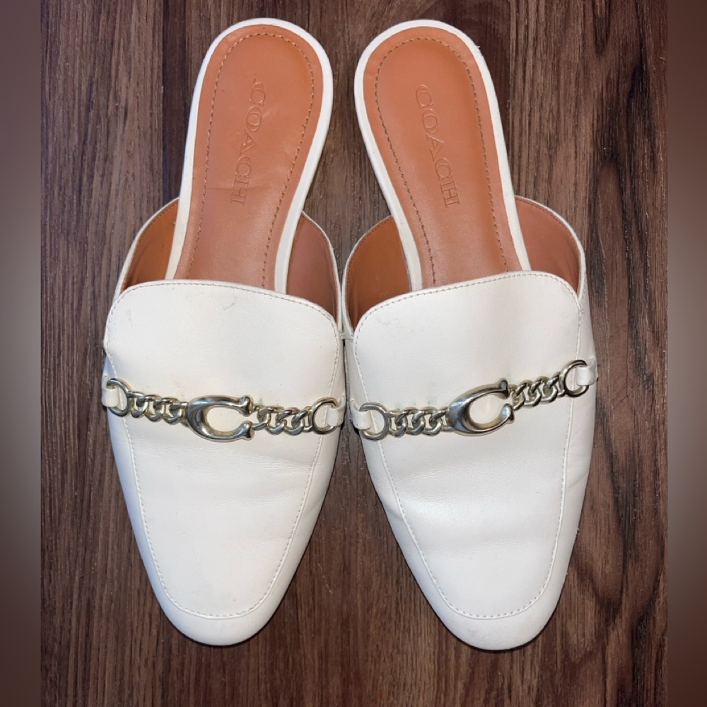 Coach Sofi leather slides